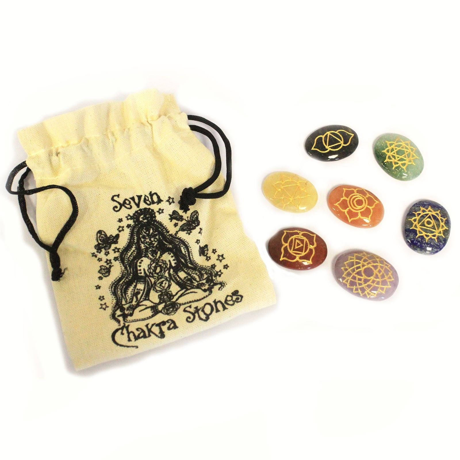 Set de pierres chakras (forme ovale) - photo 3