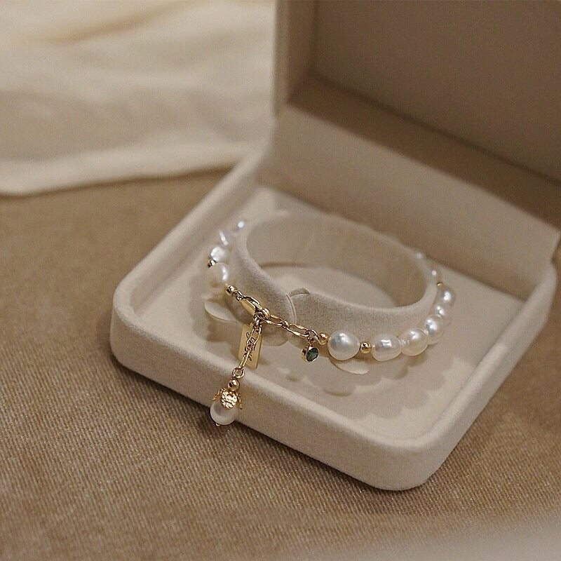 Natural Zircon Pearl Bracelet Ins Fashion Luxury Jewelry - Tatum Cristal