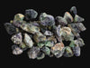 Fluorite multicolore brute — lot d'environ 1 kg de pierres brutes vertes et violettes